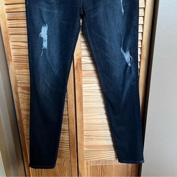 HUDSON Barbara Super Skinny Dark Wash Distressed Jeans Size 27 - Picture 3 of 10